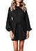 R.Vivimos Women's Autumn Winter Cotton Long Sleeves Elegant Knitted Bodycon Tie Waist Sweater Pencil Dress (Small,Black)
