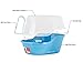 Petphabet Jumbo Hooded Cat Litter Box, Extra Large, Light Blue