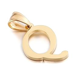 Kalapure Initial Pendant 14K Gold Alpahbet Letter