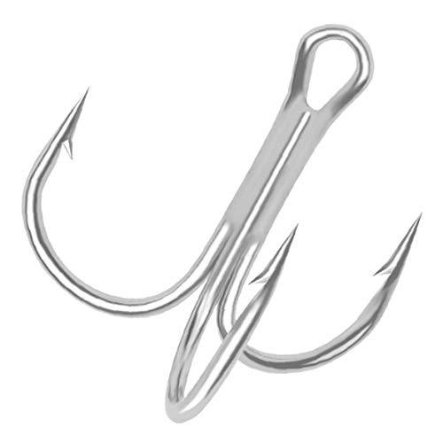 asdfwe Drillinge Angelhaken High Carbon Stahl Kleine Runde Biegung Triple-Harte Köder Löffel Fishhook Plastikkasten… – Bild 8