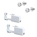 Silver Angel Ear Piercing Gun Disposable Self Mixed Colors Ear Piercing Gun Kit Safety Ear Piercing Gun Kit Tool For Women Men (253 5mm white crown)