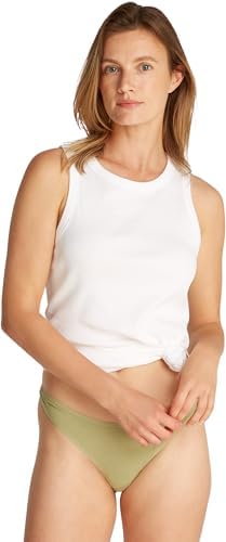 Damen 5er Pack Strings Thong Unterwäsche, Mehrfarbig (A Gry/Wht/L PCH/Gls YLW/IGN Gry), L