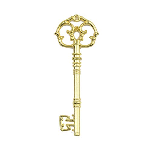 image for Makhry Mixed Set of 20 Extra Large Antique Skeleton Favor Keys in Rust
