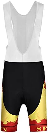 TVSSS Men's Cycling Jerseys Sets Flag Series MTB Suit 2017 New Design Cycling clothing Women's Summer Short Bib Set Brand Bicycle Specialized Clothes Bike (Spain &amp; White Bib pants, 5XL)