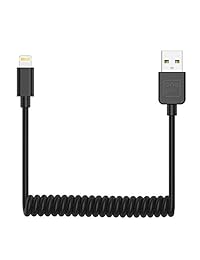 iPhone Cable en espiral, negro - 1pc