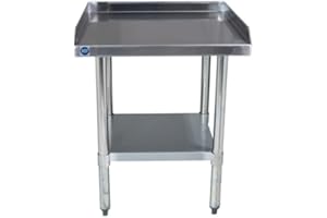 KPS Commercial Stainless Steel Equipment Grill Work Table – 24" x 24" | 35" Surface Height | Heavy-Duty Utility Stand for Griddle, Fryer, or Equipment