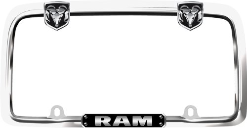 Cruiser Accessories 11135 RAM License Plate Frame, Chrome/Black - //coolthings.us