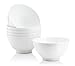 DOWAN 10 Oz Desserts Bowls for Ice Cream, Dips, Sauces, Bone China Side Dish Bowls, White, Set of 6