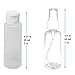 Jalousie 12 Pcs Plastic 2 oz Travel Containers 6 Clear Empty Spray Bottles and 6 Flip Cap Containers Refillable BPA Free