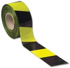 LSM 006-0107 75 mm x 500 m Barrier Tape - Yellow/Black