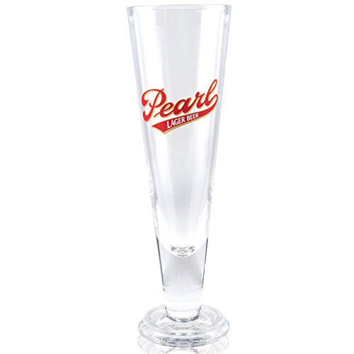 Pearl Beer Tall Pilsner Glass Officially Licensed, Set of 2