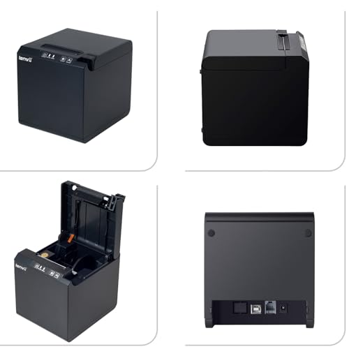 LENVII 58mm/2" High-Speed Thermal Label Printer | 127mm/s Inkless Printing (203DPI) | Wired USB Barcode Printer for Windows/Mac | Amazon FBA/Noon/Dubai Logistics Labels | Warehouse & Retail Ready