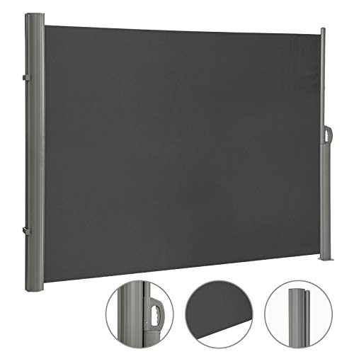 LARMNEE Seitenmarkise, ausziehbar Markise, Rahmen aus Vollaluminium, 160 x 300 cm, Sichtschutz, seitliche Vordächer… – Bild 4