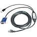 Vertiv Avocent USB Integrated Access Cable, 7 ft. With USB Type A, HD-15-Male, RJ-45-Male Connectors (USBIAC-7)