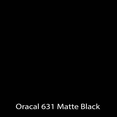 Roll of Matte Oracal 631 Black Removable vinyl works with all vinyl cutters - Black - 12"x10FT