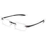 Rimless Reading Glasses - Men and Women Lightweight Readers 2.00