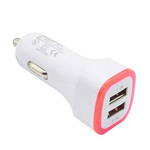 Zerama LED Dual USB Car Charger Cigarette Lighter Car Charger for GPS Mobile Phone MP3 PDA Bluetooth Headset Digital Camera