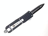 OTF Mid-Size Dbl Action Safety Knife Dual Edge Textured Blk