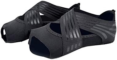 Ladovin Yoga Socks Women Toeless Anti-skid Socks for Pilates Barre Ballet Bikram Workout, US Size 6.5-7.5