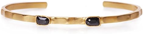 Black Onyx Dainty 2 Stone Bangle