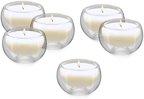 Winbattle Candle Scented Candles,Natural Soy Wax,Three Fragrances (Lavender, Lemon, Mint), Set of Six