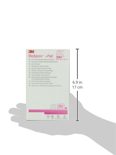 3M 3571 Medipore Pad Soft Cloth Adhesive Wound Dressing 3-1/2in X 10in 9cm X 25cm X