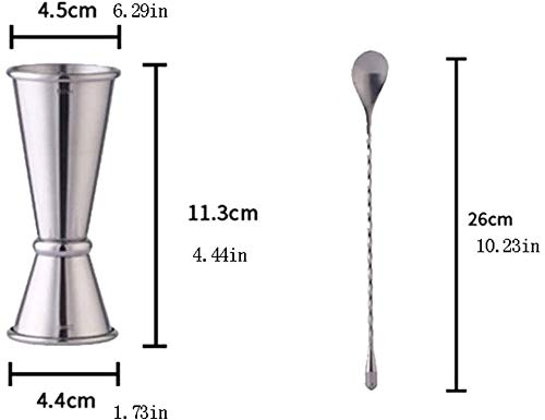 FAGavin Cocktailherstellung Set 10 Stück Boston Set für Barkeepers - Home Bar Set Zubehör, Edelstahl Barkeeper mit, Sieb… – Bild 6