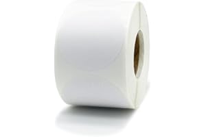 OEka 1.5 Inches Round Direct Thermal Labels Blank Shipping Labels Address Labels 500Pcs/Roll Compatible with Rollo & Zebra De