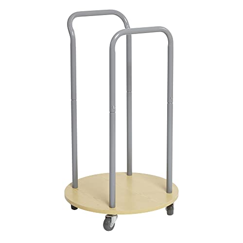 ECR4Kids Mobile Cushion Cart, Storage Trolley, Silver