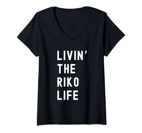 Women's Riko Living The Riko Life Name V-Neck T-Shirt