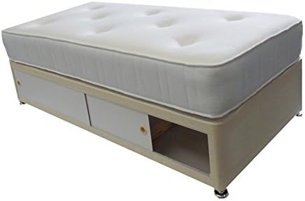 Interiors 2 Suit Divan, polyester, Cream, Single (90 x 190 cm)