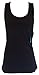 Clever Travel Companion Womens Tank Top with 2 Hidden Zipper Pockets, 100% Pickpocket Proof Holiday Tour Sleeveless Tee Shirt (Black, Small)