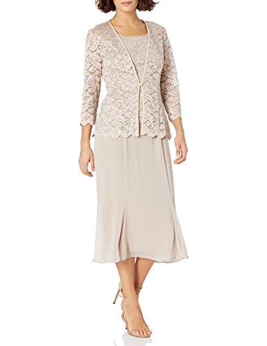 alex evenings mock two piece dress