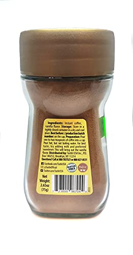 CAFÉ TASTLÉ NATURAL FLAVORED INSTANT COFFEE, VANILLA FLAVOR, 2.65 OUNCE
