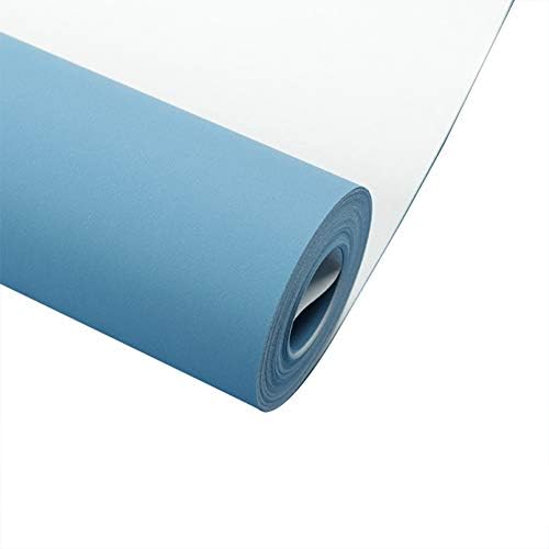 Solid Color Mediterranean Style Wallpaper Non-Woven Fabric Easy to Clean Home Improvement Hotel Shop Thickened Wallpaper,Blue,53 * 980cm