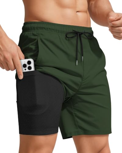 Men Swim Trunks 7 Inch Quick Dry