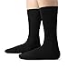 DAVID ARCHY Men's 4 Pack Cotton Ultra Soft Thermal Heavy Thick Warm Knit Dress Trouser Socks (6~9, Black)
