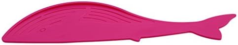 HS Plastic Whale Pasta Strainer Pot Strainer Hand-held Colander Kitchen Tools (Rose Red)