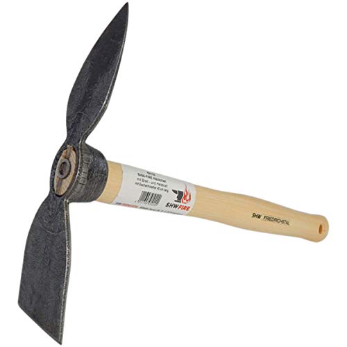 Handhacke, stabile geschmiedete Hacke für den Garten, Breit- und Herzblatt, 40cm kurzer ergonomischer Griff von SHW-FIRE – Bild 3