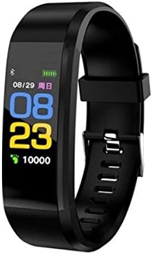 SALVISA Electronics ID 115 Plus Smart Fitness Band with Coloured OLED Screen, Pedometer, Heart Rate Monitor and Social Media Notifications