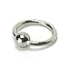 Manhood Academy 18+ Adult Sex Toys Steel Cock Ring Metal Penis Head Glans Ring with 1 Pressure Joy Ball (1.26