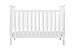 Davinci Lila 3-in-1 Upholstered Convertible Crib in White with Oatmeal Fabric, Greenguard Gold Certified