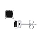 RUDRAFASHION 2.00 CT Princess Cut Black Diamond