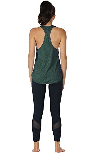 image for icyzone Workout Tank Tops for Women - Athletic Yoga Tops, Racerback Ru