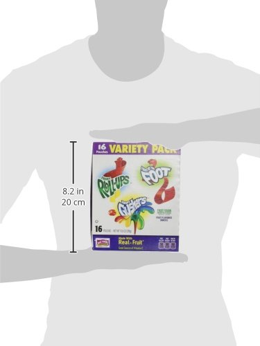 Betty Crocker Variety Pack, Gushers, Fruit Roll-Ups, Fruit By The Foot (Flavors May Vary), 16-Count Pouches (Pack of 3)
