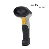 Upgraded 2 in 1 1d Laser USB 2.0 Wired + Wireless Compatible with Bluetooth Function Barcode Scanner for iPhone iPad Android Tablet PC, Mac OS X, Android, Windows 10 and iOS 11, Enable Keyboard Entry