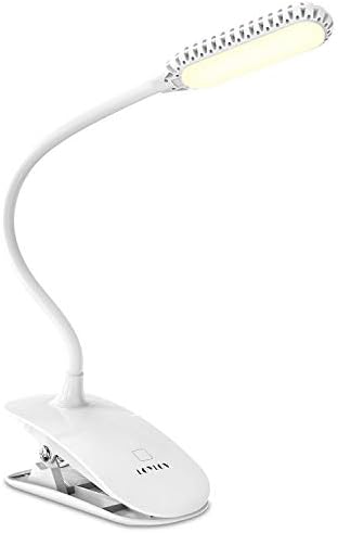 Clip on Reading Light, LOYLOV Ultra-Bright Warm LED Book Light 3 Brightness Eye Care, USB Rechargeable Headboard Book Lamp for Reading in Bed at Night for Kids, Touch Switch Bedside Reading Lamp