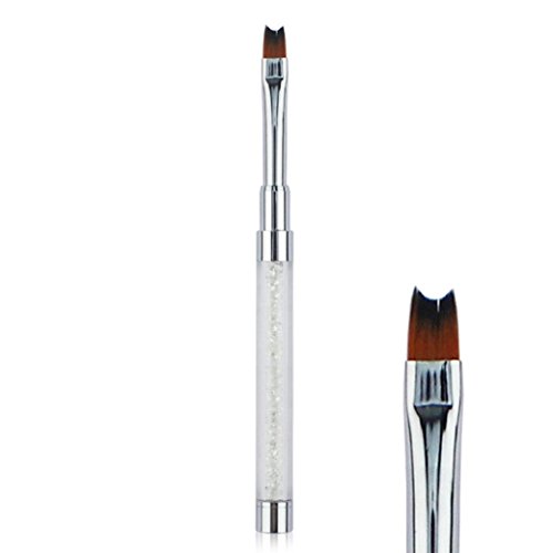 Alonea 1pcs UV Gel Nail Painting Drawing French Tips Manicure Pen Brush Design (White)