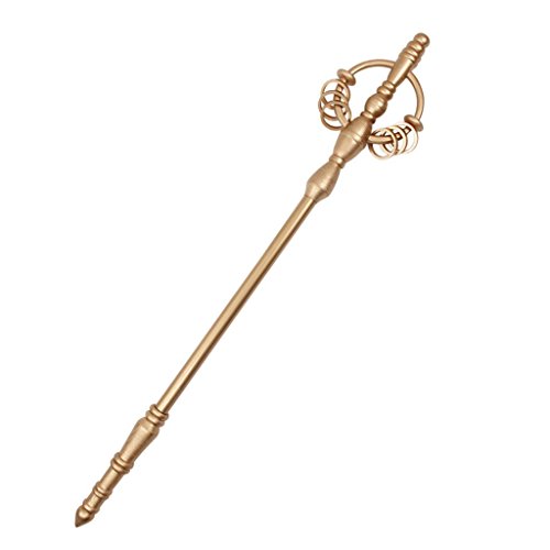 Mtxc Blue Exorcist Cosplay Shima Renzou Prop Weapons Shakujo Golden