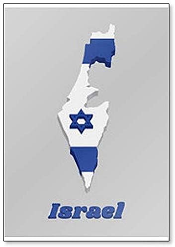 Amazon Com Map Outline And Flag Of Israel Illustration Fridge Magnet Kitchen Dining